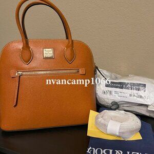 New  Dooney & Bourke Saffiano Large Domed Satchel